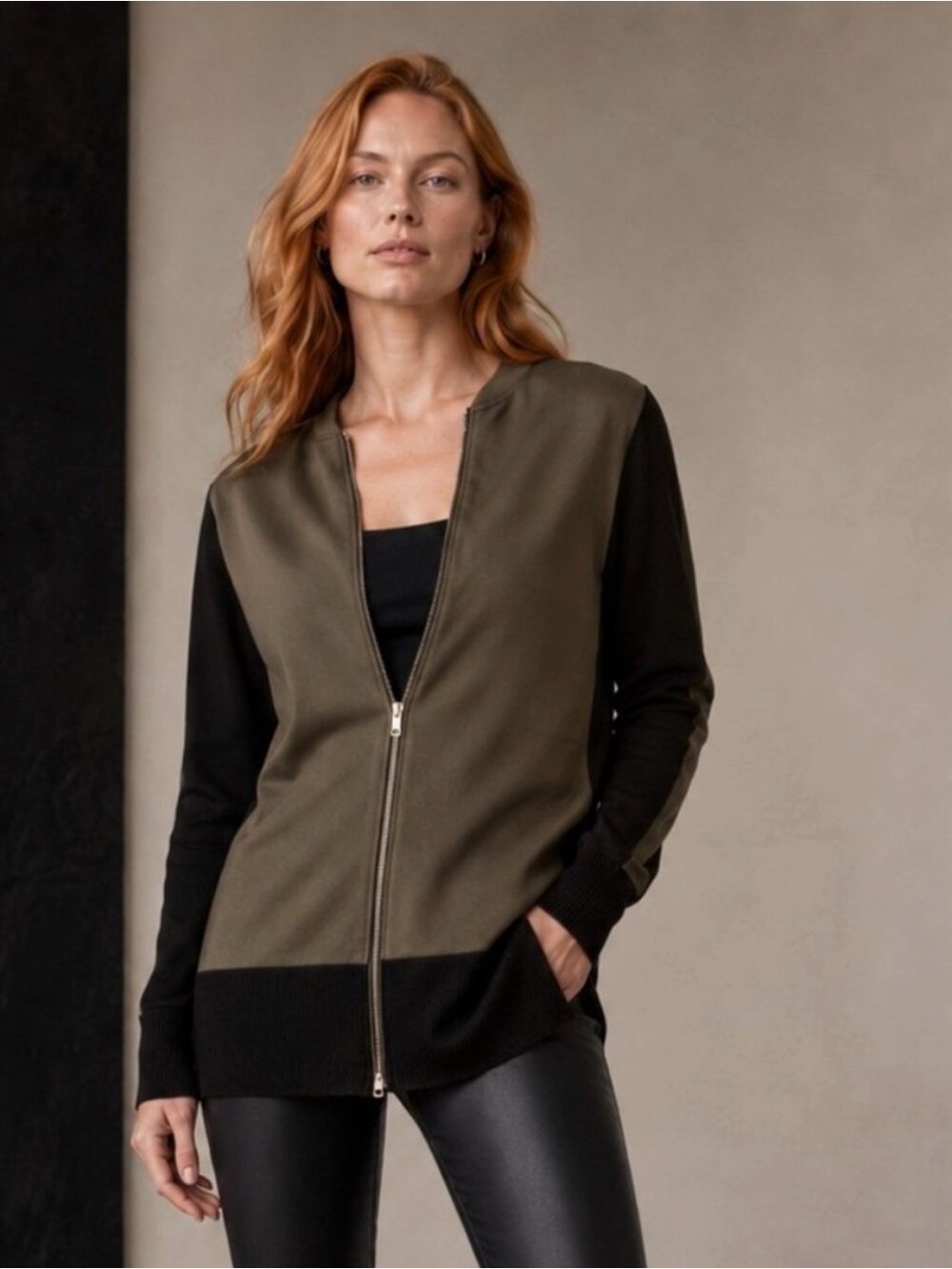 rag & bone Vivienne Mixed Media Zip-Up Top / Cardigan Sz XS